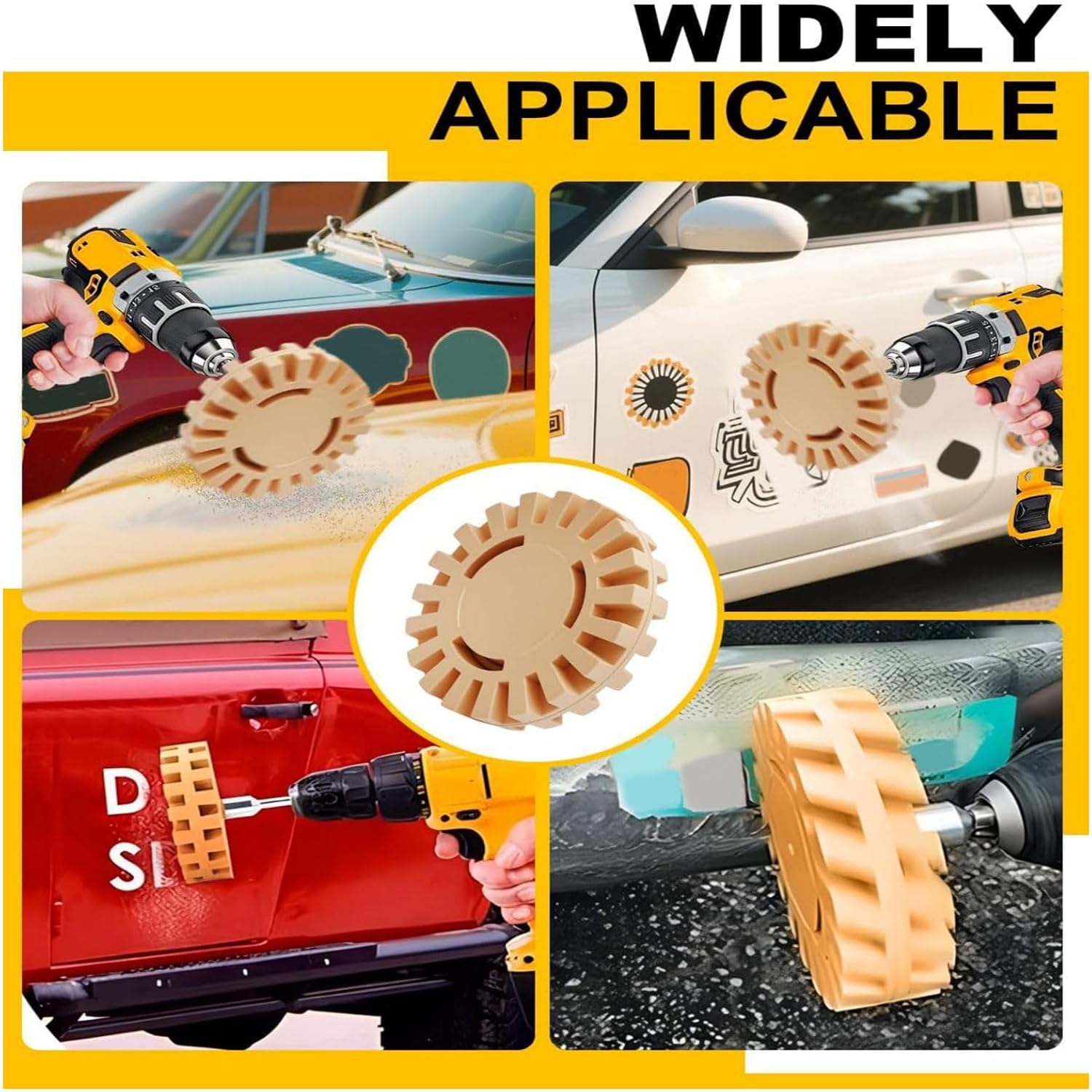 Complete Sticker Removal Tool Set with Eraser and Scraper for Auto Care Double Sided Tape Remover