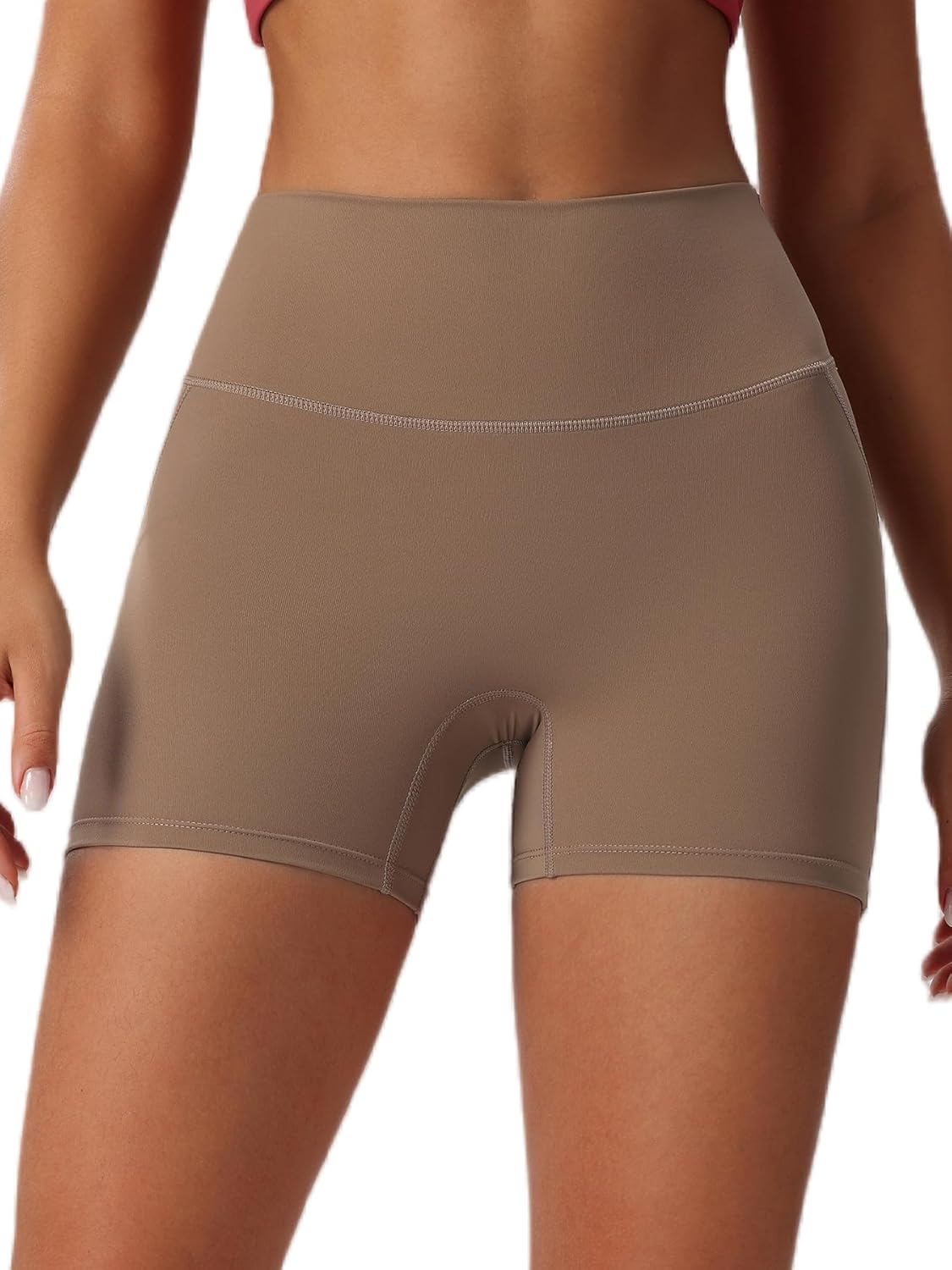 Yoga Biker Shorts with Pockets for Women,Spandex 3'' High Waisted Volleyball Workout Athletic Running Shorts - Image 4