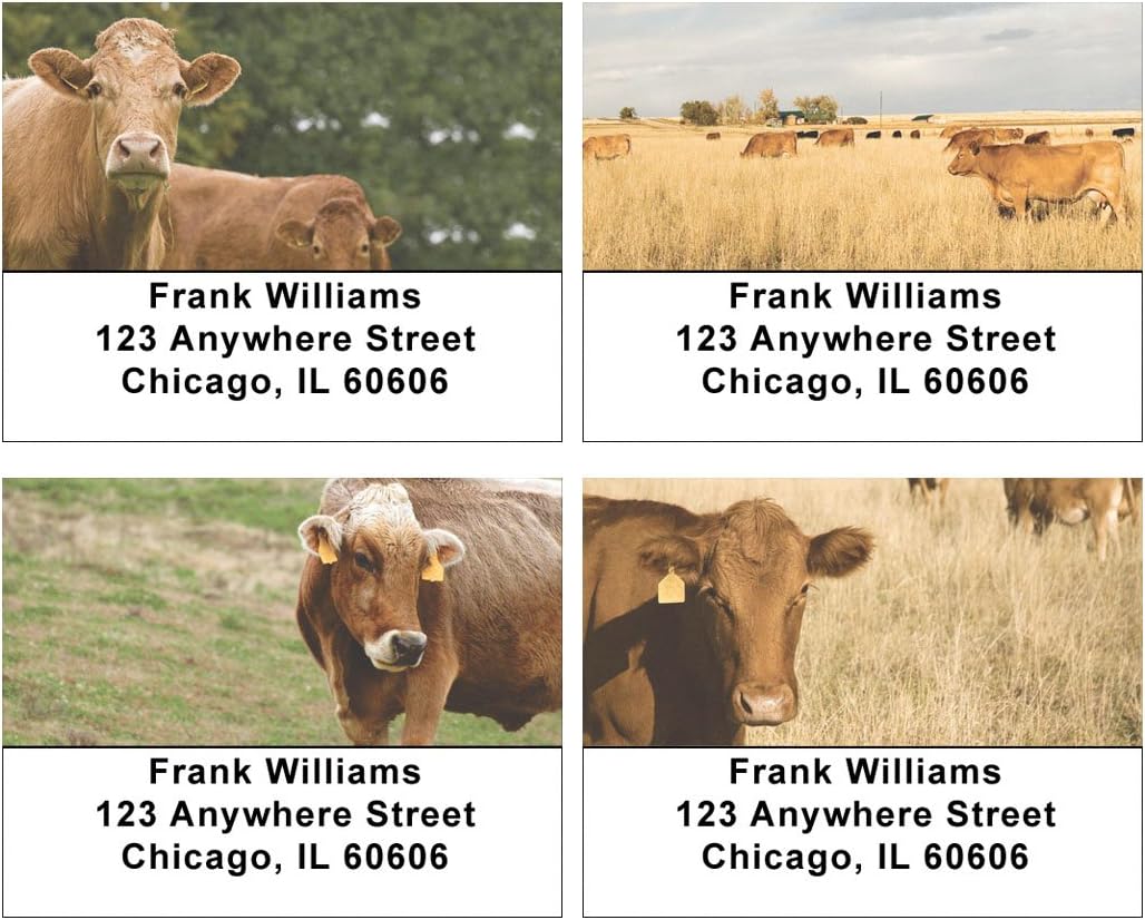 Brown Cows Address Labels