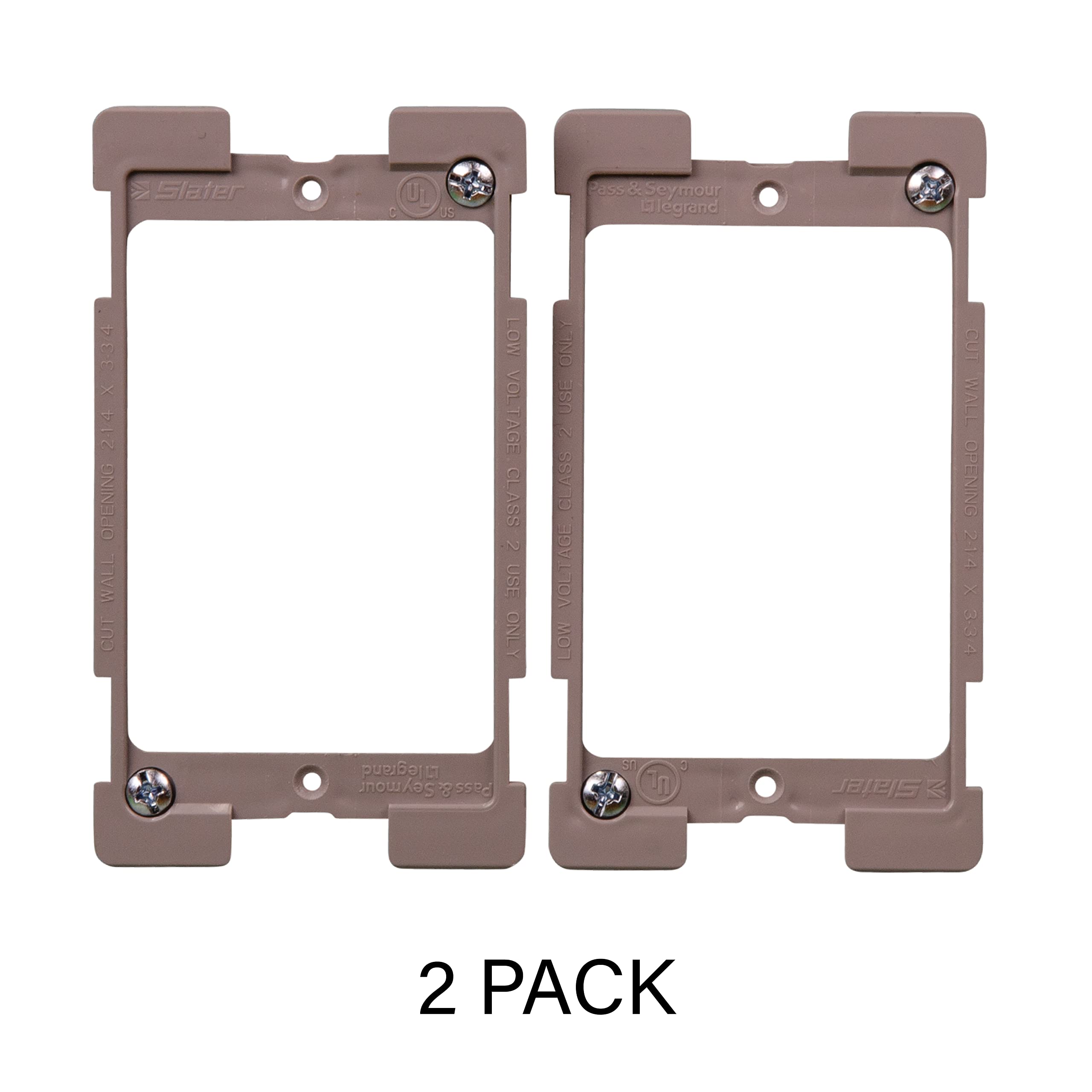 Legrand OnQ AC1010012PK Legrand-On-Q (2 Pack) Low Voltage Bracket, 1 Gang (Pack of 2), Gray — Amazon image 6