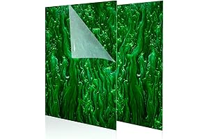 2 Pack Pearlescent Green Acrylic Sheets for DIY Crafts, Laser Cutting, Home Decor