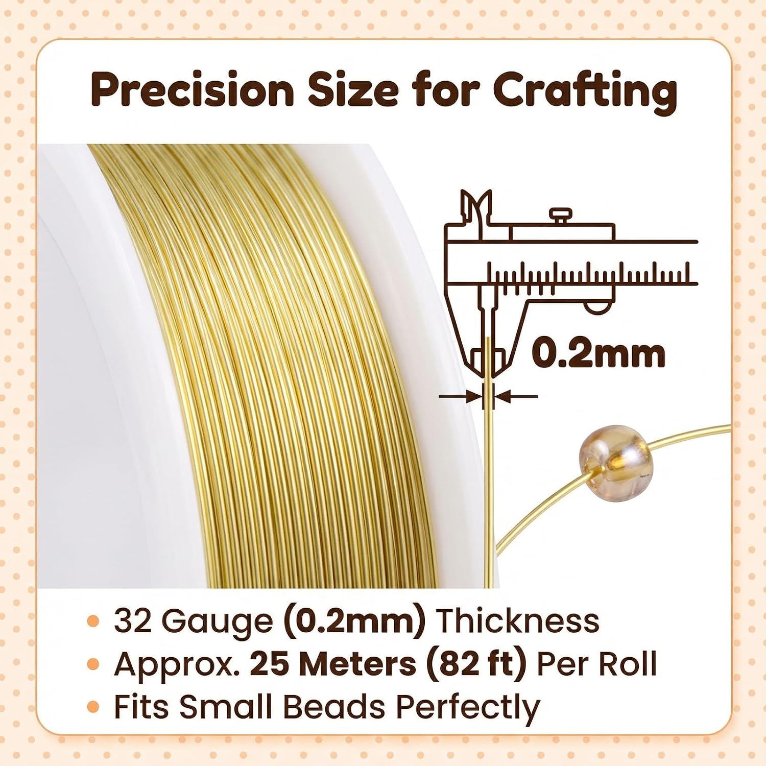 3 Rolls Jewelry Beading Wire, 0.2mm Copper Craft Wire for Jewelry Making, Copper Beading-Wires, Thin Beading Wires for Jewelrys Making, DIY Craft (3 Colors, 82 Feet/Roll)