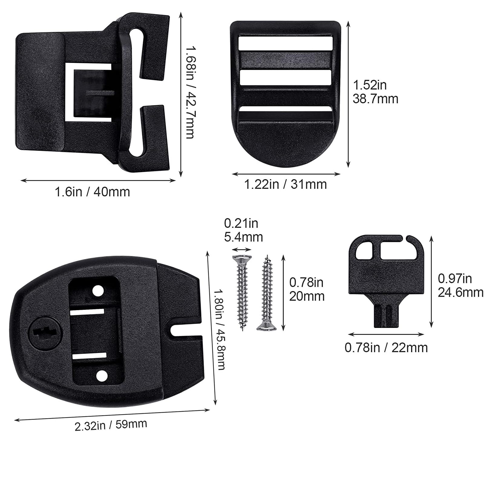 Lot De 6 Clips De Bâche De Piscine En Acier Inoxydable Avec