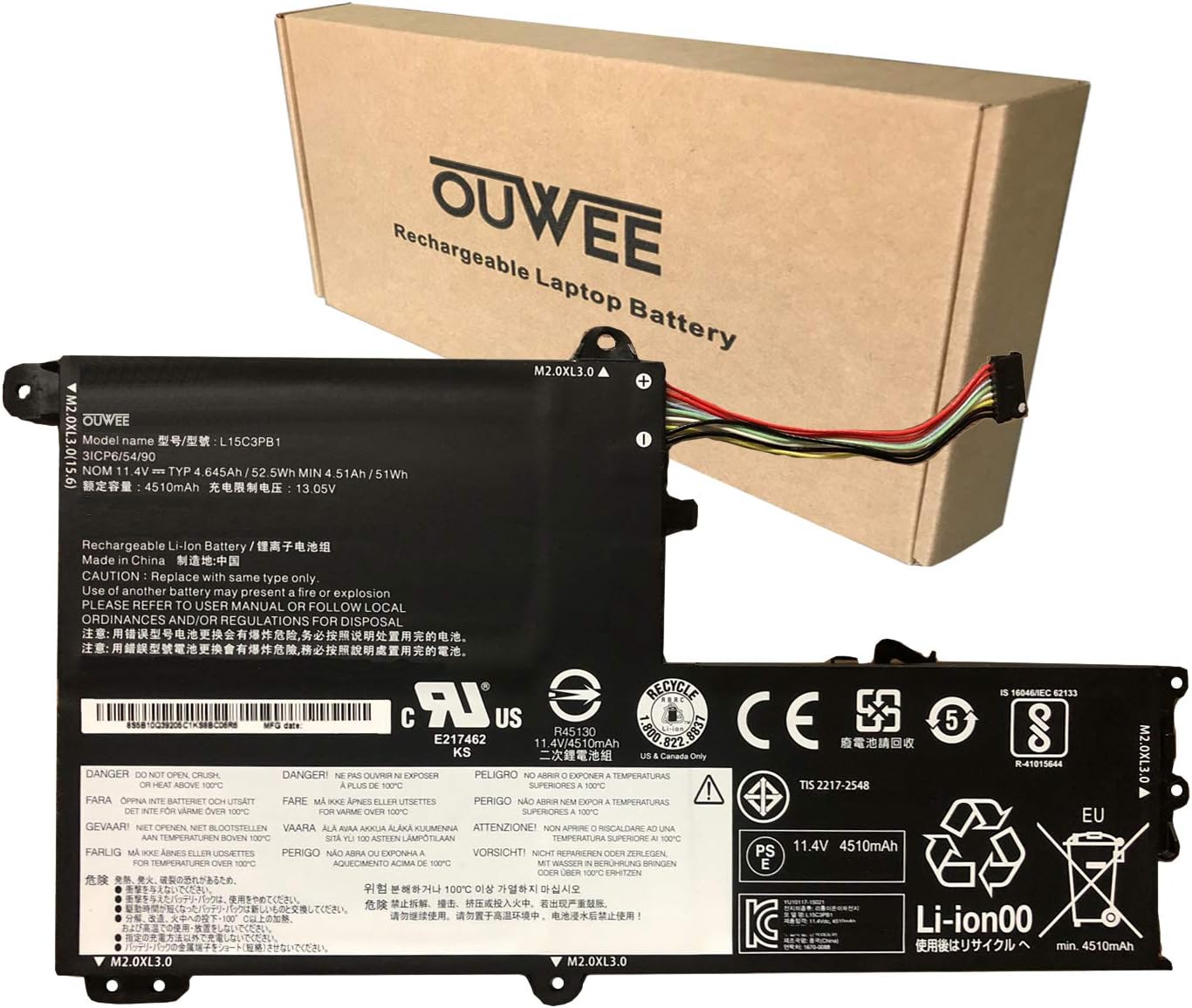 Replacement L14M2P21 Battery For Lenovo IdeaPad 330S-15IKB Series - Compatible With 5B10Q39203/4