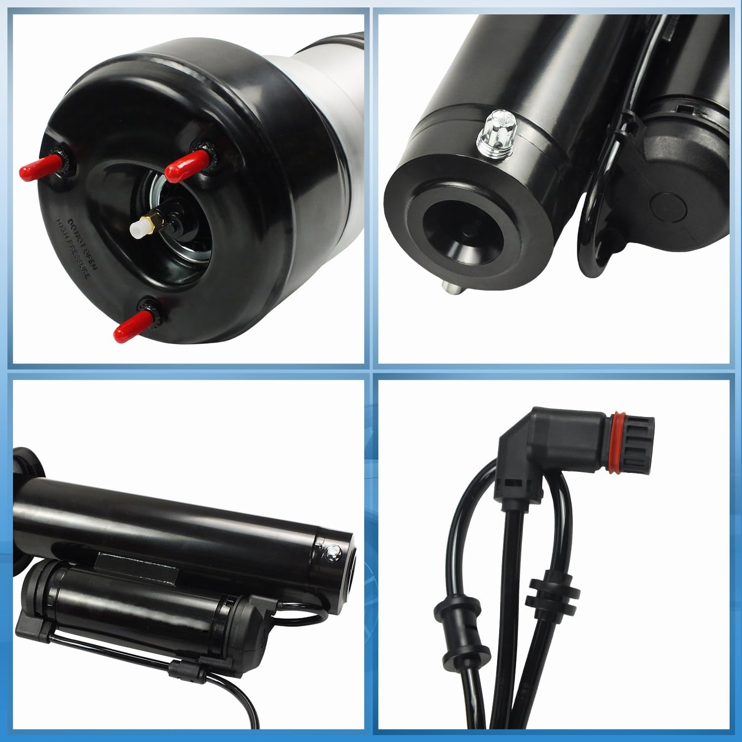 Front Air Suspension Shock Strut Compatible with 2007-2013 Mercedes Benz S-Class W221 S350 S400 S550 S600 S63 S65 AMG Without 4Matic/ABC, Front Shock Absorbers OEM Replaces# 2213209313 2213204913