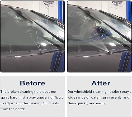 Miniatura 4 de XQSMWF 2 boquillas de pulverización para limpiaparabrisas compatibles con Chrysler 300 2005-2010, compatibles con Dodge Ram 1500 2009-2015 2500 3500