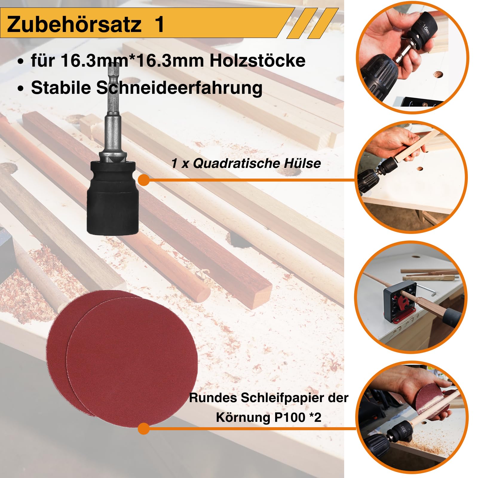 Dowel Maker, Adjustable Dübel Jig Holzdübel und Rundstab-Macher
