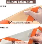 Silicone Baking Mat, Nonstick Silicone Baking Sheet Set of 3, Reusable Baking Supplies for Cookies, Bread and Pastry