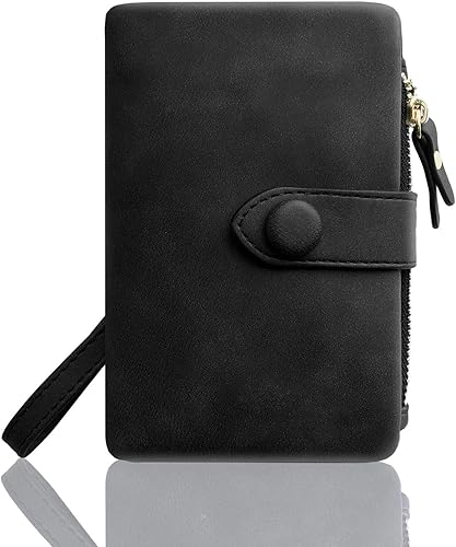 Miniatura 5 de AOXONEL Women's Small Bifold Leather wallet Rfid blocking Ladies Wristlet with Card holder id window Coin Purse