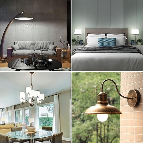 Miniatura 7 de Nouscan Bombillas LED equivalentes a 100 W, luz blanca diurna 5000K, bombilla LED A19 de 13 W, 1500 lúmenes, base E26 estándar, ahorro de energía,