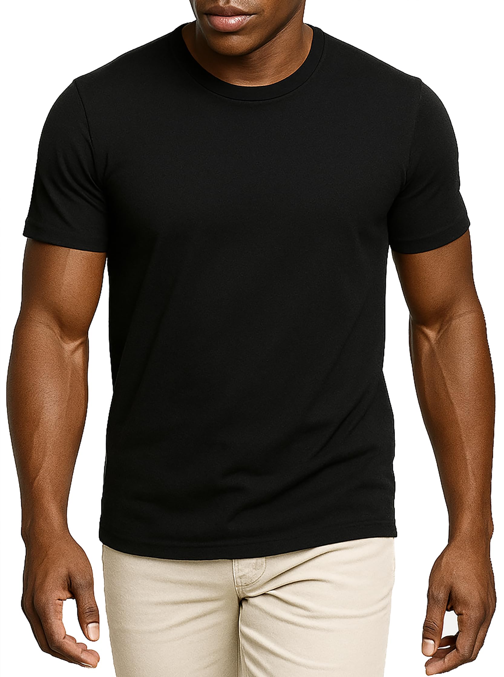 Leif Nelson T-Shirt Herren Rundhals-Ausschnitt Regular Fit