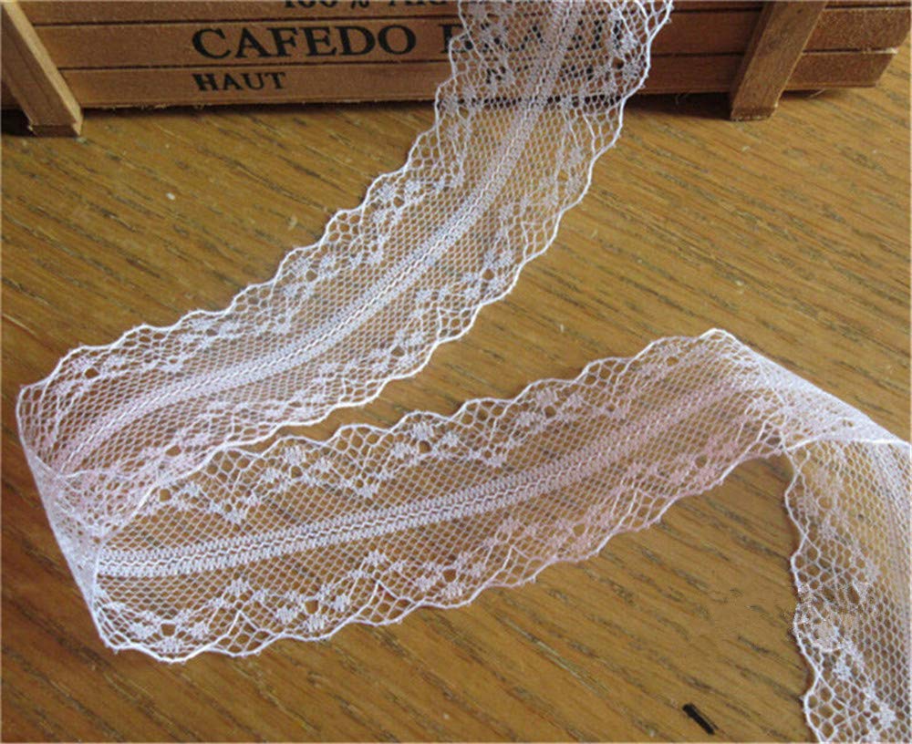 Broderie anglaise bordure froncée en dentelle blanche pour couture artisanale - 25 mm 45 mm de large x 2 m - France Broderie anglaise bordure froncée en dentelle blanche pour couture artisanale - 25 mm 45 mm de large x 2 m - France
