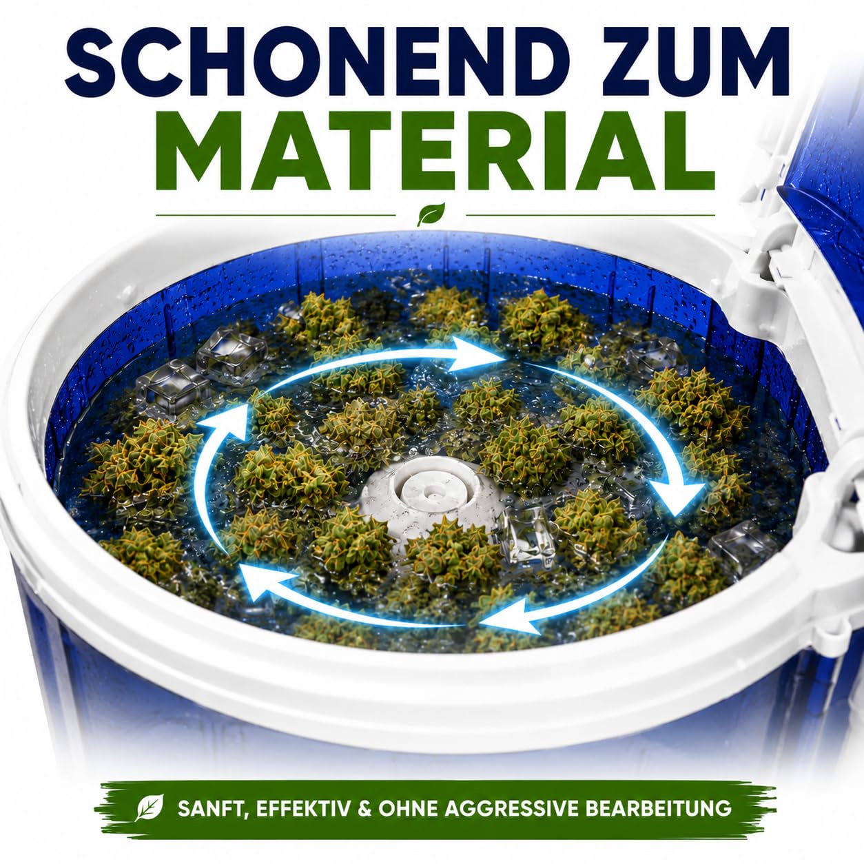 Weedness Washing Machine Icer 20 Liter + 3-Bubble-Bags - Ernte-Reste Ice-o-Lator Bubble Trocknen, Grow Anbau, Indoor & Outdoor Weiterverarbeitung