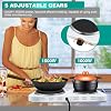 1500W Electric Hotplate Portable Kitchen Table Top Cooker Stove Double Hot Plate 2 Power Levels Electric Stove for for Home, Camping & Caravan Cooking