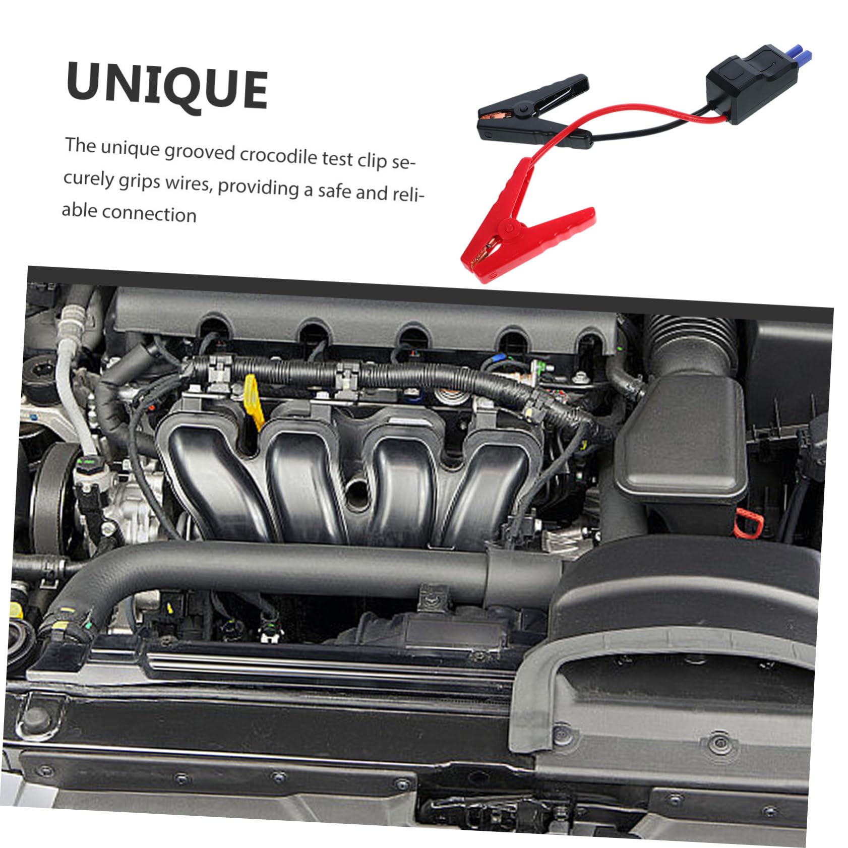 Gatuida 5piezas Cables De Arranque De Batería Inteligentes Para Vehículos Clip De Emergencia De Arranque Cables De Refuerzo Para Automóviles