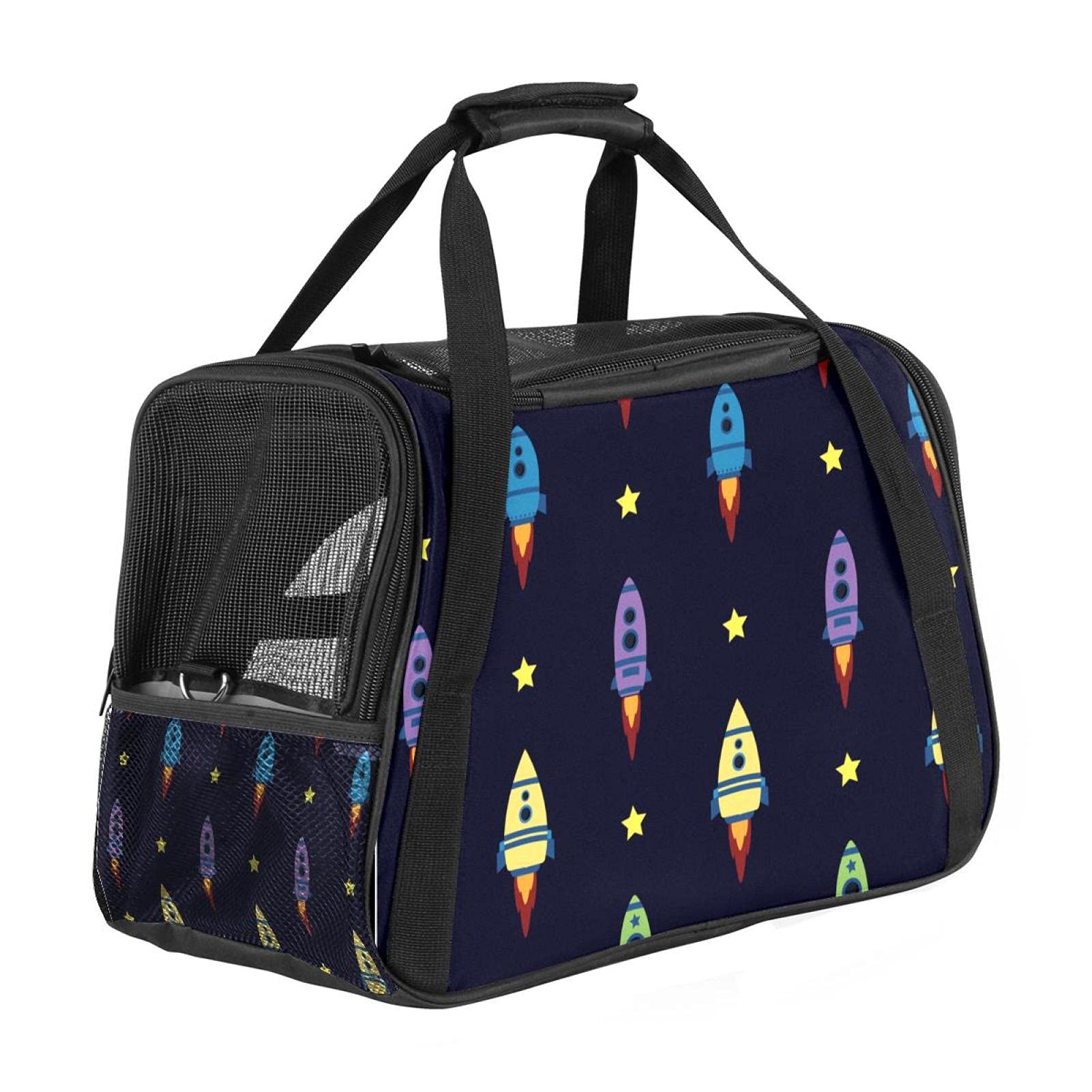 Bolsas de viaje para gato y conejo con diseño espacial para explorar el mundo