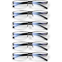 Gaoye 6 Pack +1.75 Executive Style Reading Glasses Men - Durable Readers with Blue Light Filtering- Comfortable Fit with TR90 Frames