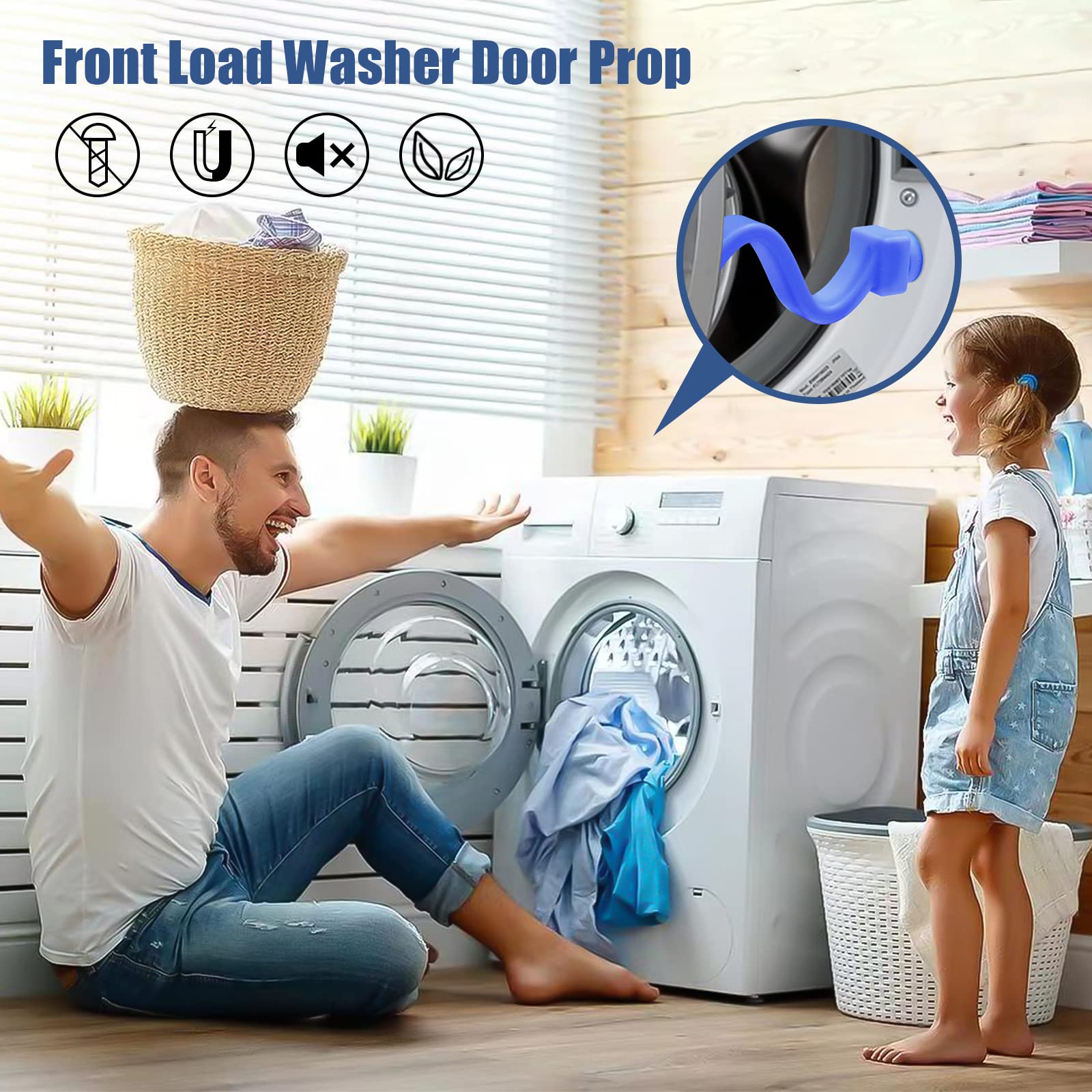 Bloc-porte Magnétique Pour Lave-linge - Anti-dérapant, Démontable - Garde La Porte Entrouverte