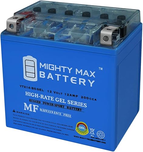 Mighty Max Battery Reemplazo de batería de gel YTX14-BS para Honda Pioneer 1000 16-18