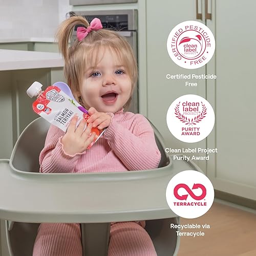 Miniatura 6 de Serenity Kids 6+ Months World Explorers - Bolsas de comida para bebés, puré hecho con carnes de origen ético y verduras orgánicas, bolsa de 3.5