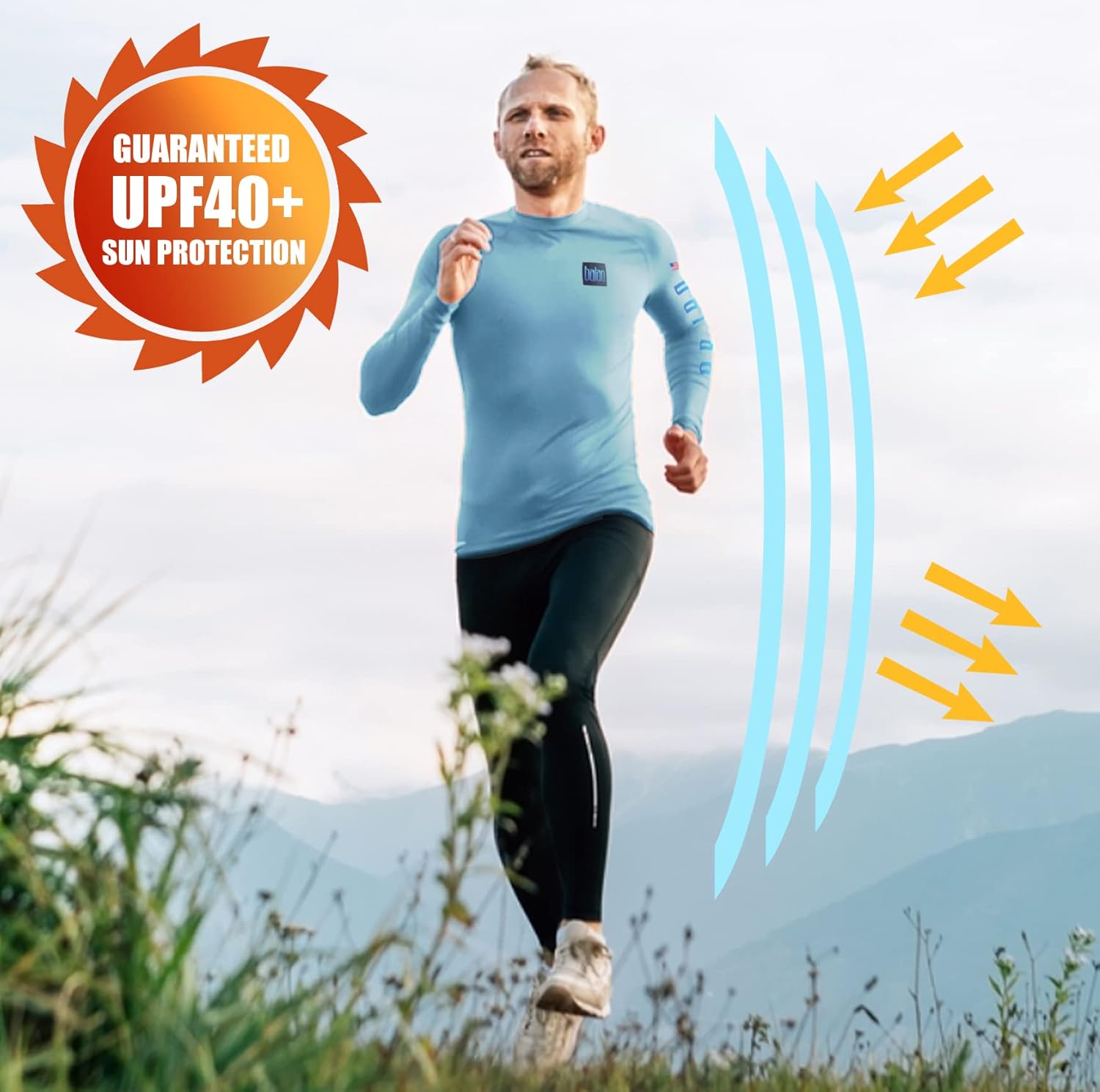 Made in USA Fishing Shirts for Men Long Sleeve Lightweight Dri Fit UPF 40+ Sun Protection Quick Dry Running Hiking Tshirts - Image 6