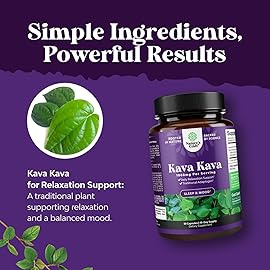 Kava Kava Root Extract Supplement 1000mg - Fast Acting Herbal Support with Kavalactones for Balanced Mood - Relax Calming Capsules for Stress Support & Better Sleep - 15 Servings
