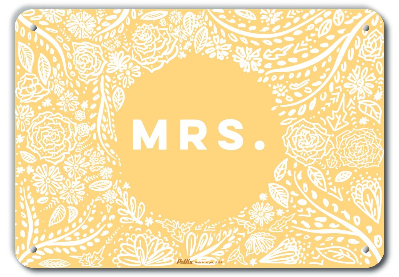 Panneau en aluminium Mrs un cadeau de mariage original et durable pour elle