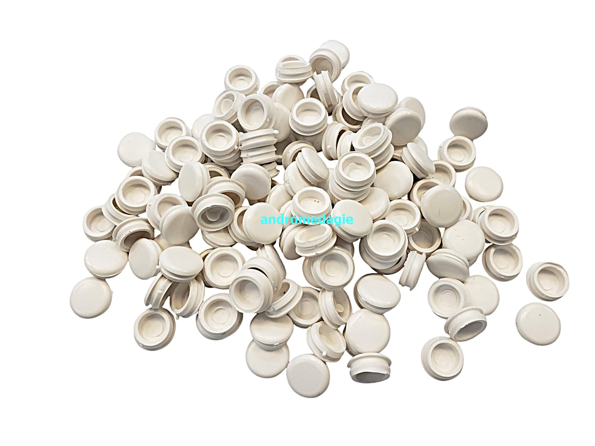 100 Tappi In Plastica Per Fori - Nero, 14 Mm, Per Mobili, Armadi, Macchine, Facili Da Inserire