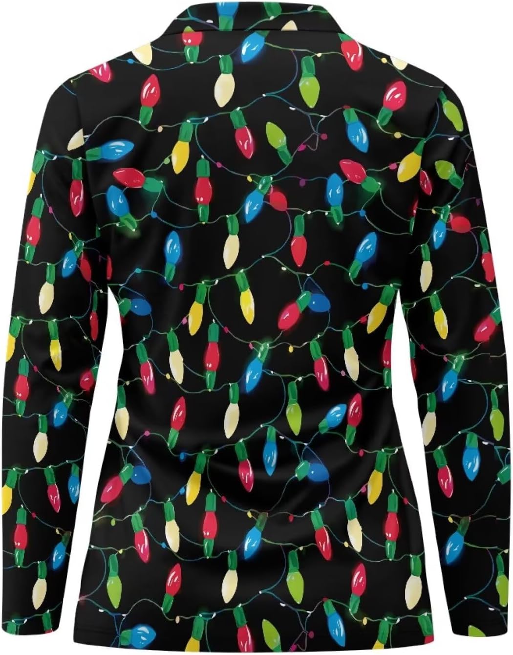 Golf Shirts for Women Long Sleeve Zip Up V-Neck Golf Tennis Shirt Womens Pullover Tops