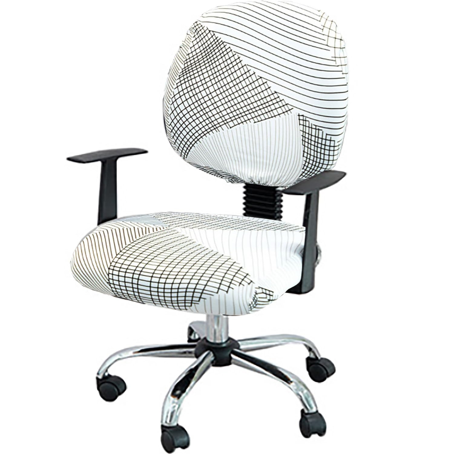 PLCIVSA Office Chair Covers Stretch Split 2 Piece Desk Chair Covers Protective Universal Computer Office Chair Cover Office Backrest Slipcover Removable (Chair Seat Cover + Backrest)(Color6)