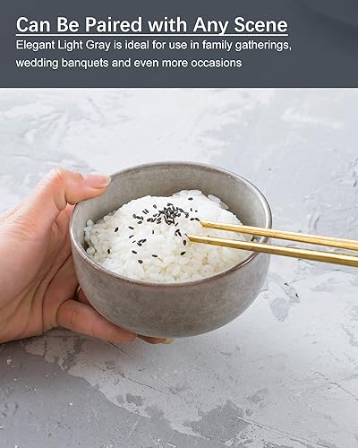 Miniatura 3 de Cuencos de cerámica para postre, cuencos de helado de 10 onzas, juego de 4 cuencos de cerámica para sopa para cocina, cuencos pequeños de 4.5