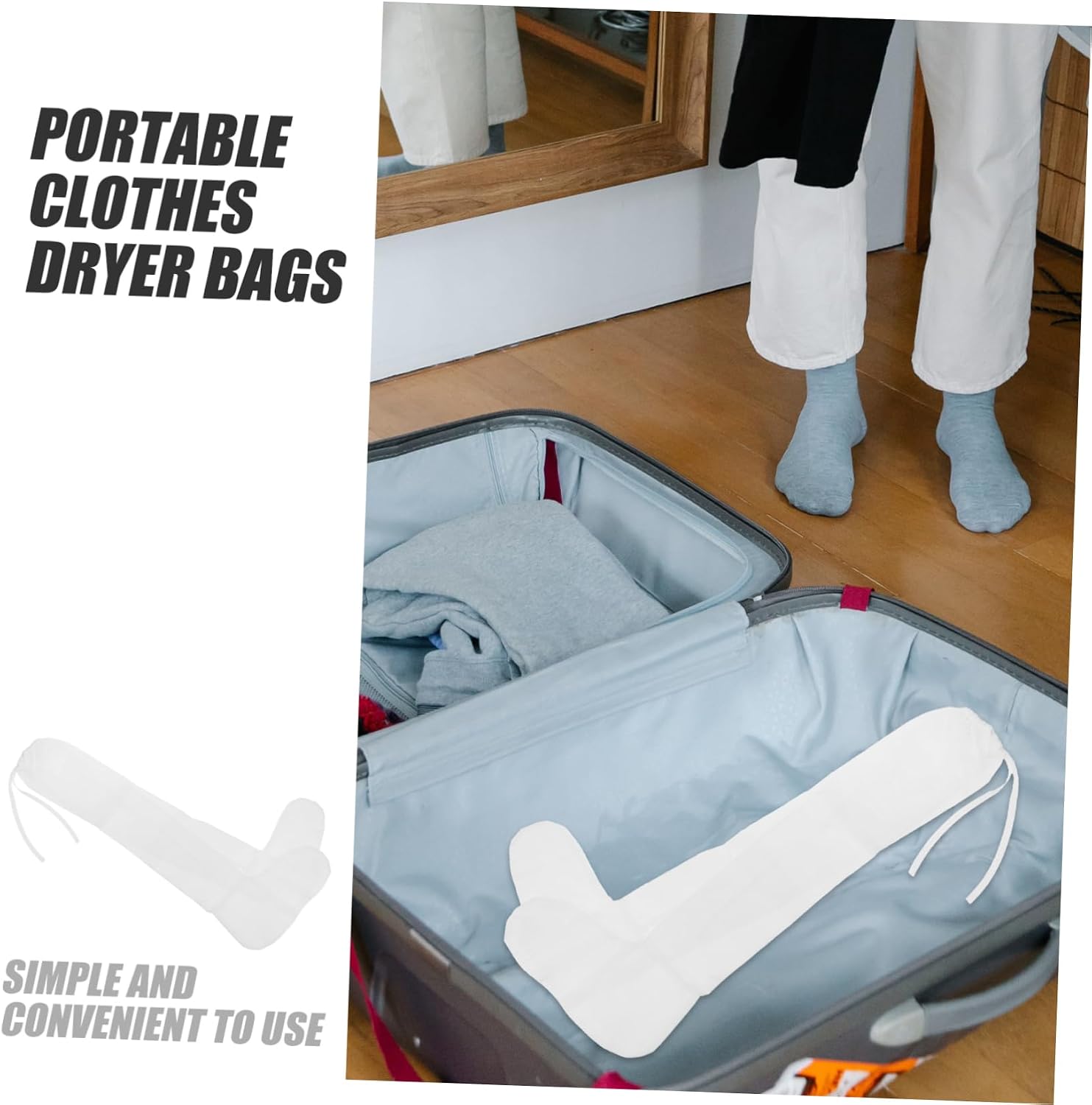 Outdoor Drying Bag for Clothes Portable Laundry Dryer Bag Breathable and Reusable for Travel and Home Use Quick Drying for All Fabrics