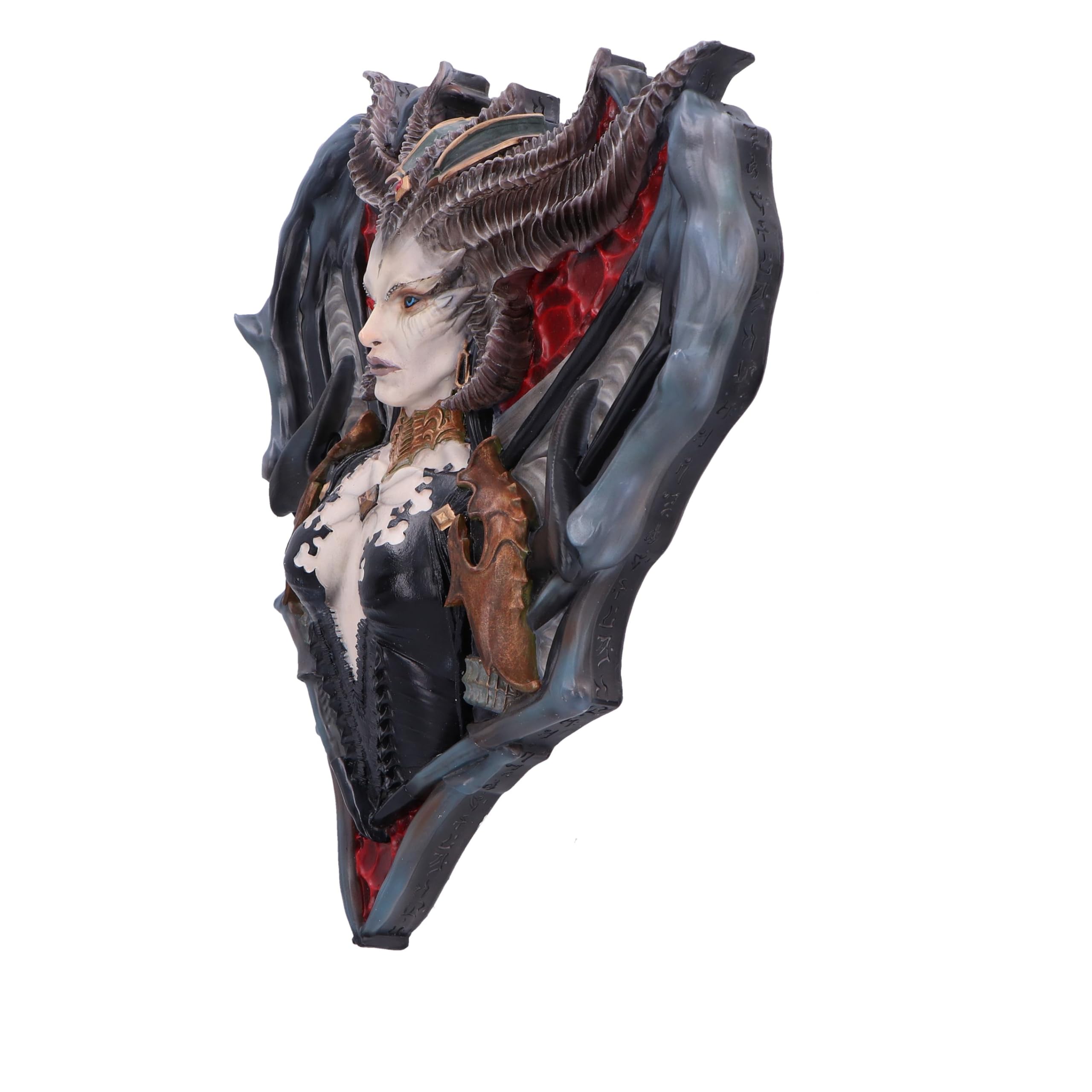 Nemesis Now Diablo® IV Lilith - Scultura da appendere alla parete, 30 cm, in resina, colore: Verde, fusa nella migliore resina, sapientemente dipinta a mano