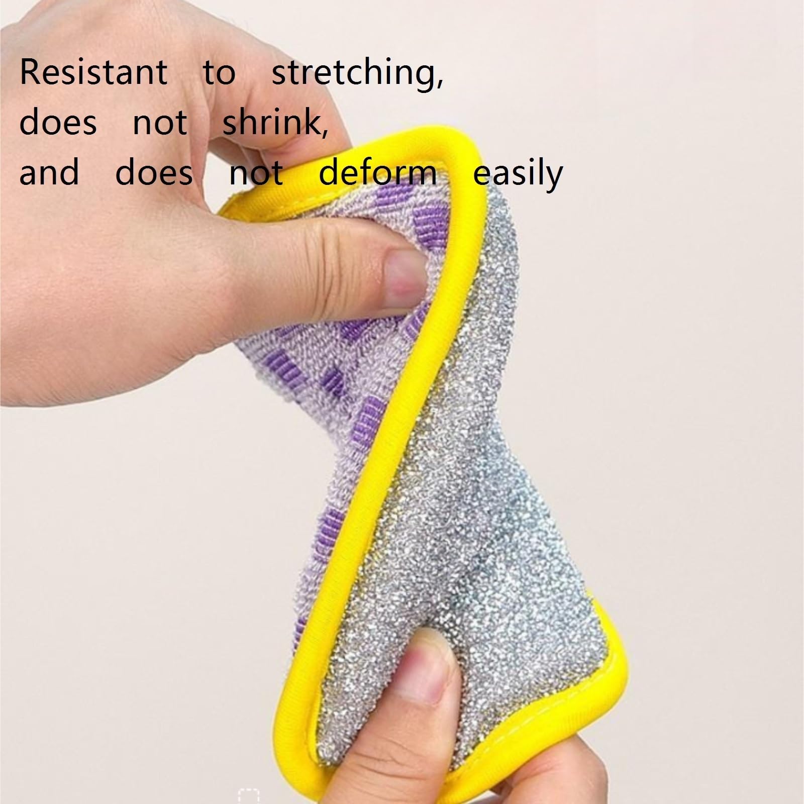 Set di spugne riutilizzabili per la pulizia, spugne abrasive antigraffio su entrambi i lati, per cucina e bagno, confezione da 5 salviette multiuso in cellulosa per una facile pulizia