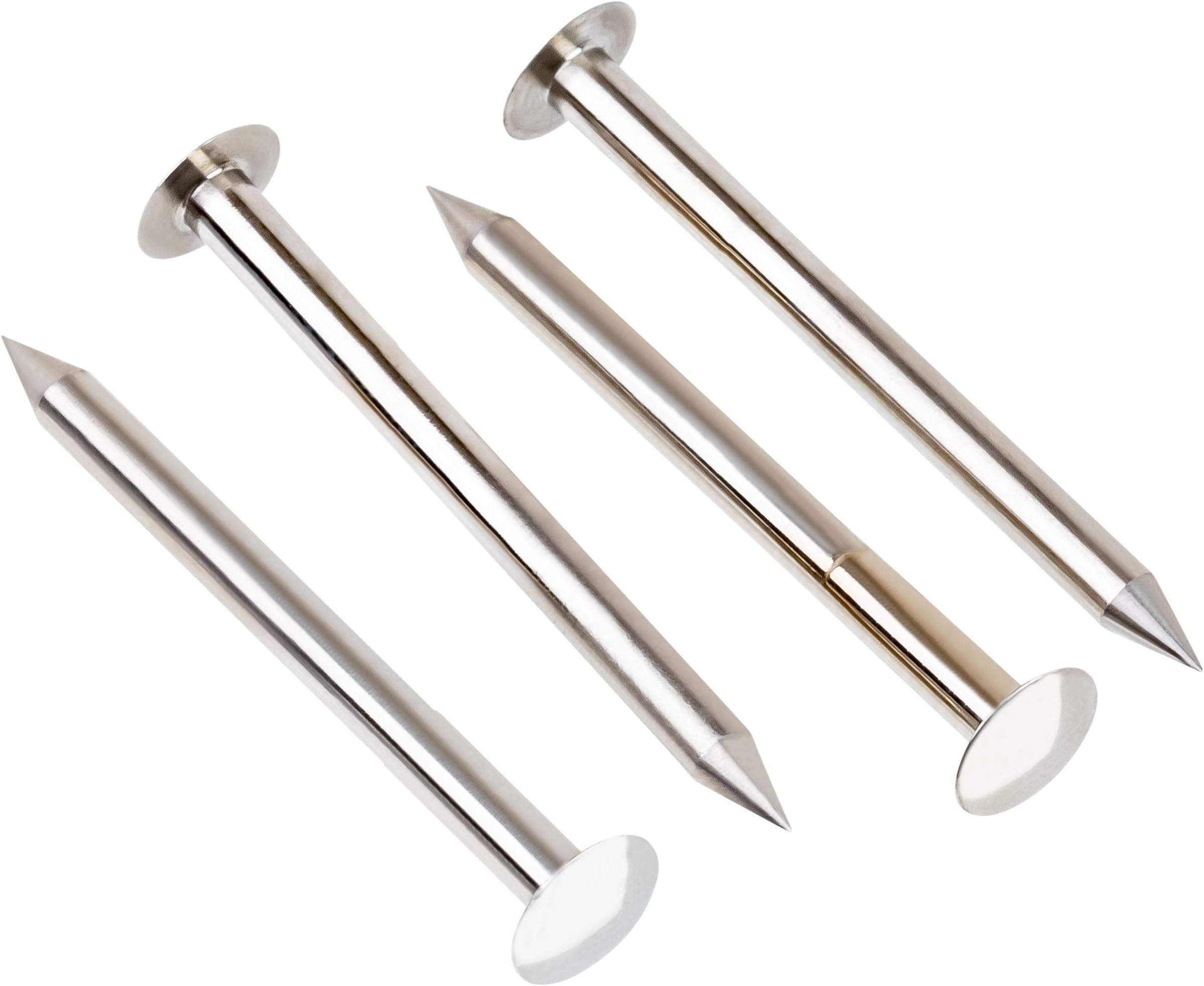 Pinewood Car Precision Machined and Polished Axles (Four Pack) - Engineered with Increased Axle Diameter to Reduce Wheel Wobble thereby Increasing Speed