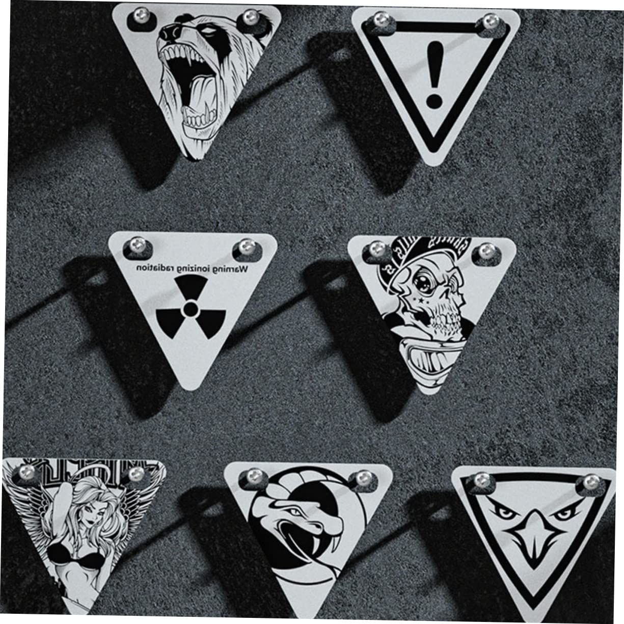 PartyKindom 5 Set Di Adesivi Riflettenti Per Ciclismo Catarifrangenti Triangolari Magnetici Adesivi Di Avvertimento Di Sicurezza Per Segnali Riflettenti 2 Pezzi * 5