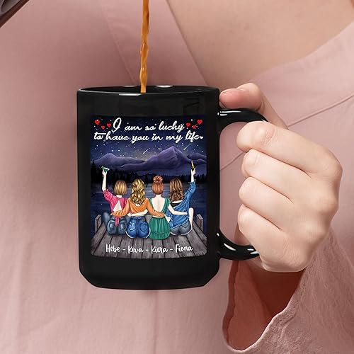 Miniatura 3 de Tazas personalizadas para mejor amiga para mujer, regalo personalizado para mejor amiga, taza de 4 mejores amigas, taza de 4 hermanas del alma,