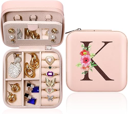 Yaztops Estuche de joyería imprescindible para viajes, accesorios de viaje esenciales para mujeres, adolescentes, niñas, regalos de moda, regalos