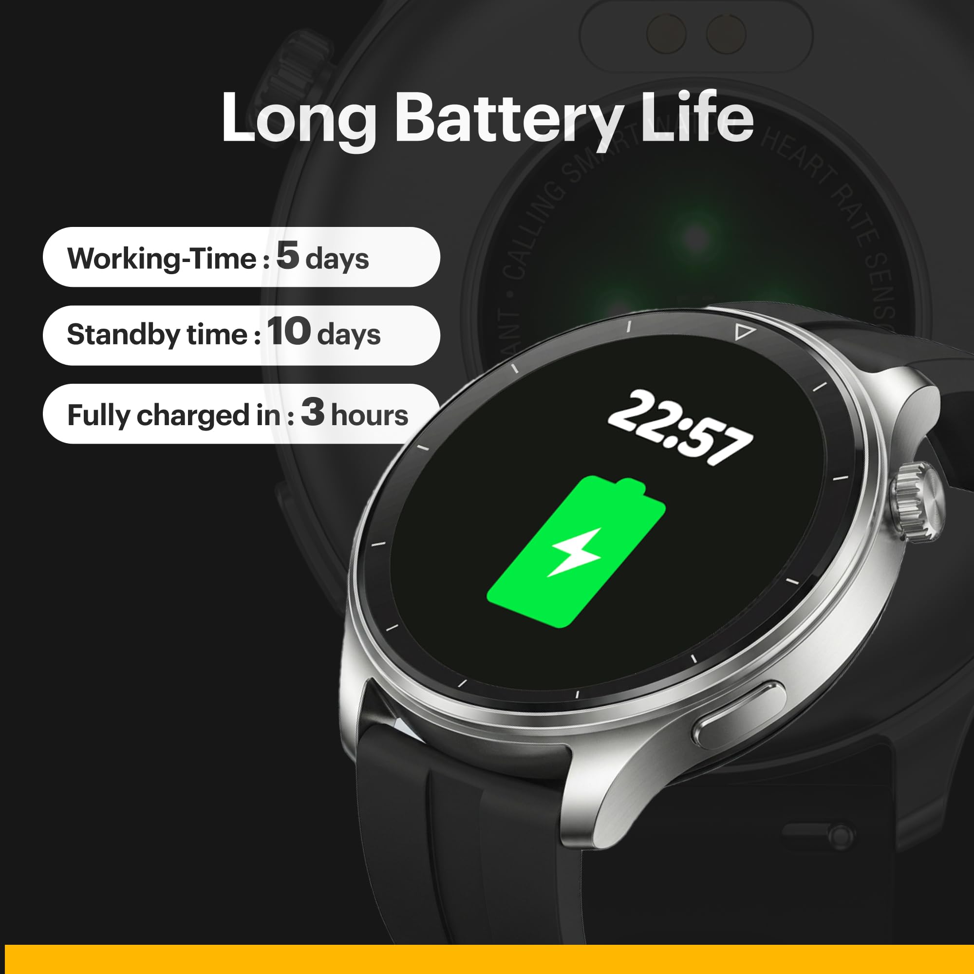 Kodak SW-7202 - Reloj Inteligente - Pantalla HD de 37 mm - Llamadas Bluetooth y Asistente de Voz - SpO2, frecuencia cardíaca, estrés, más de 100 Deportes, GPS - Duración de la batería 5 días - Carga