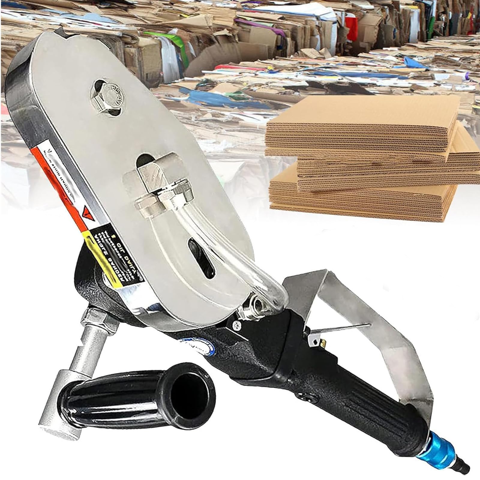 Máquina peladora neumática de residuos con cortador de bordes de papel para un reciclaje eficiente de cartón y material corrugado