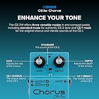 Vista 3 de BOSS CE-2W Chorus Pedal de efecto para guitarra Waza Craft premium con circuito analógico Reproducción fiel de los legendarios pedales de coro