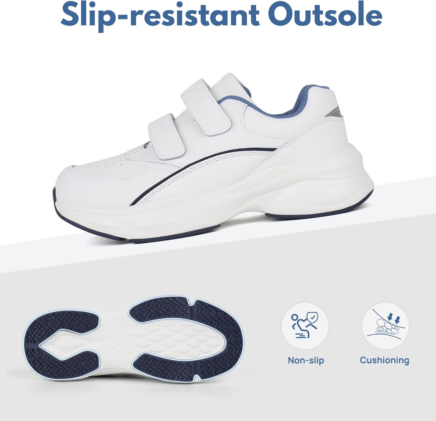 ORTOREX Women Diabetic Leather Shoes Orthopedic Walking Shoes Wide Toe Box Shoes - Image 6