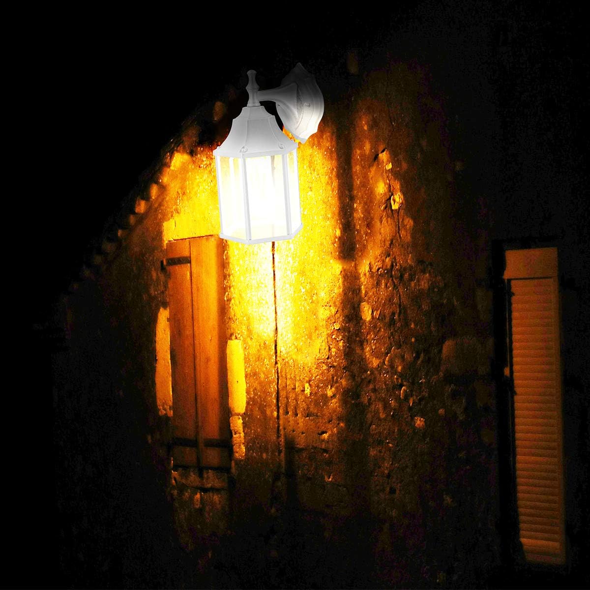 ZJOJO Led Outdoor Wall Lantern with E26 LED Bulb,2700K,1100lumens,Clear Glass Shade Wall Light Fixtures, Classic Outdoor Wall Sconces Front Door House Patio Garden Yard Garage,9149,2 Pack