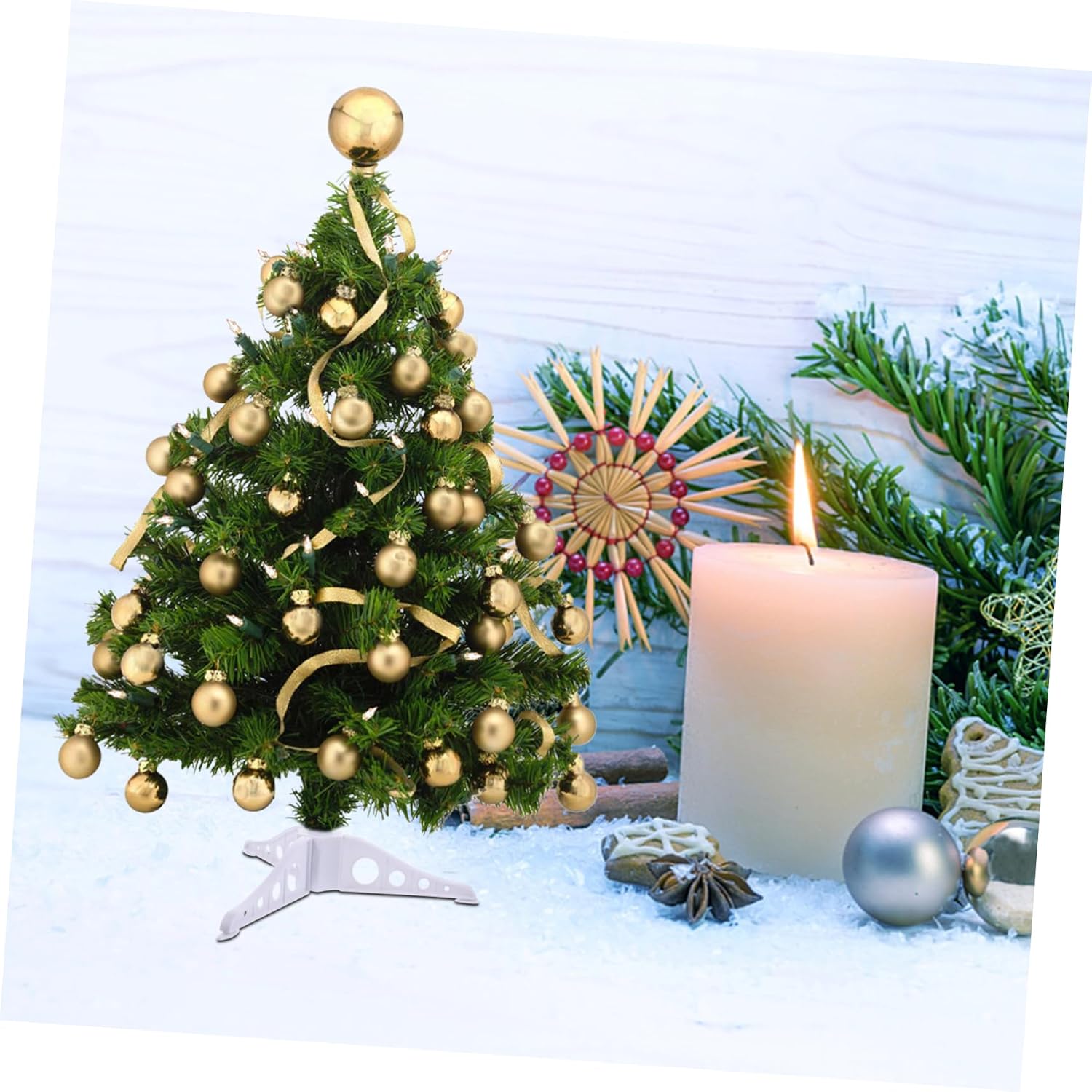 Luxshiny Detachable Artificial Christmas Tree Stand Sturdy Base for Home Decor Perfect for Parties Celebrations