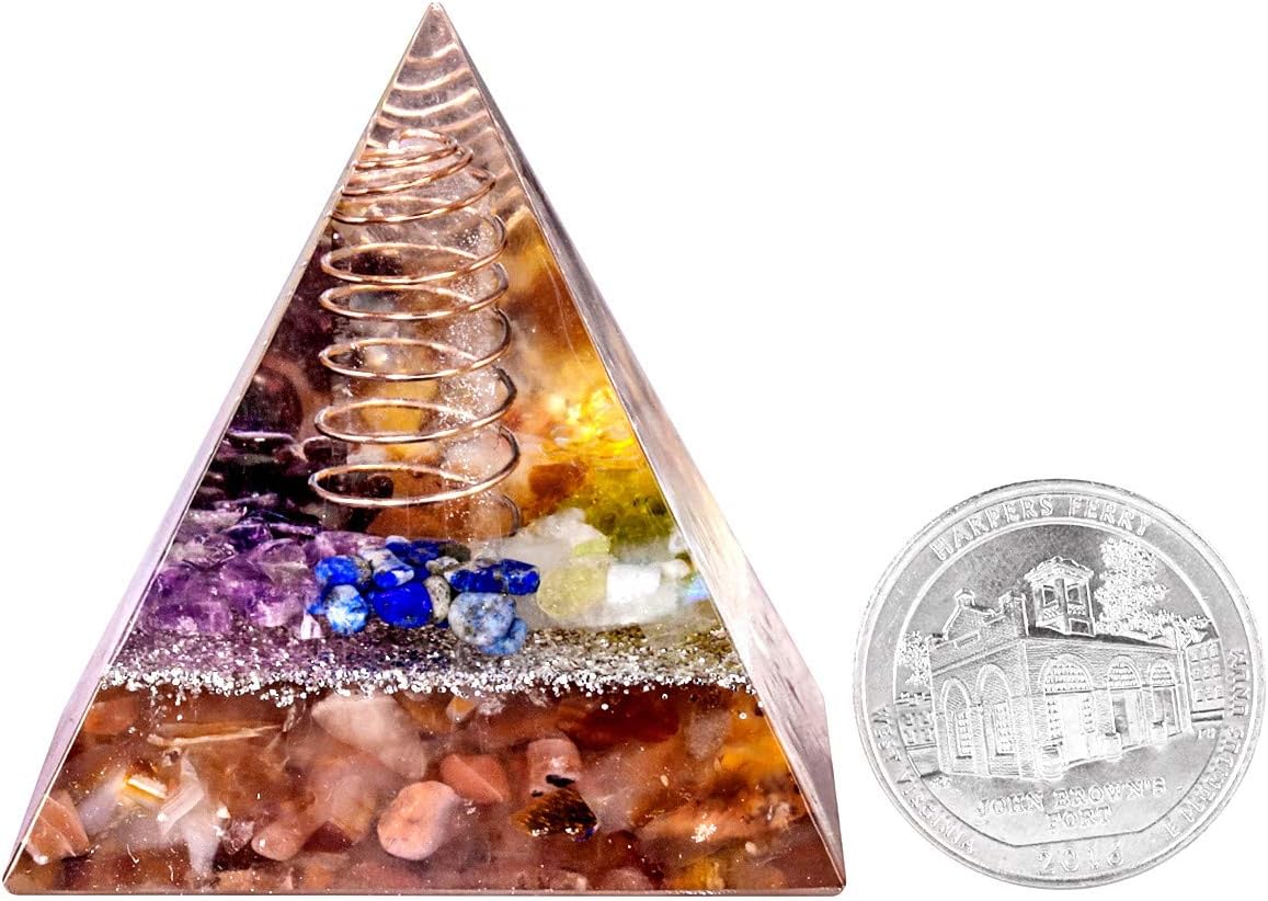 Nupuyai Carnelian Healing Crystal Pyramid for Protection Chakra Energy Crystal Quartz Points Decor 5cm, Orange/Carnelian - Image 4