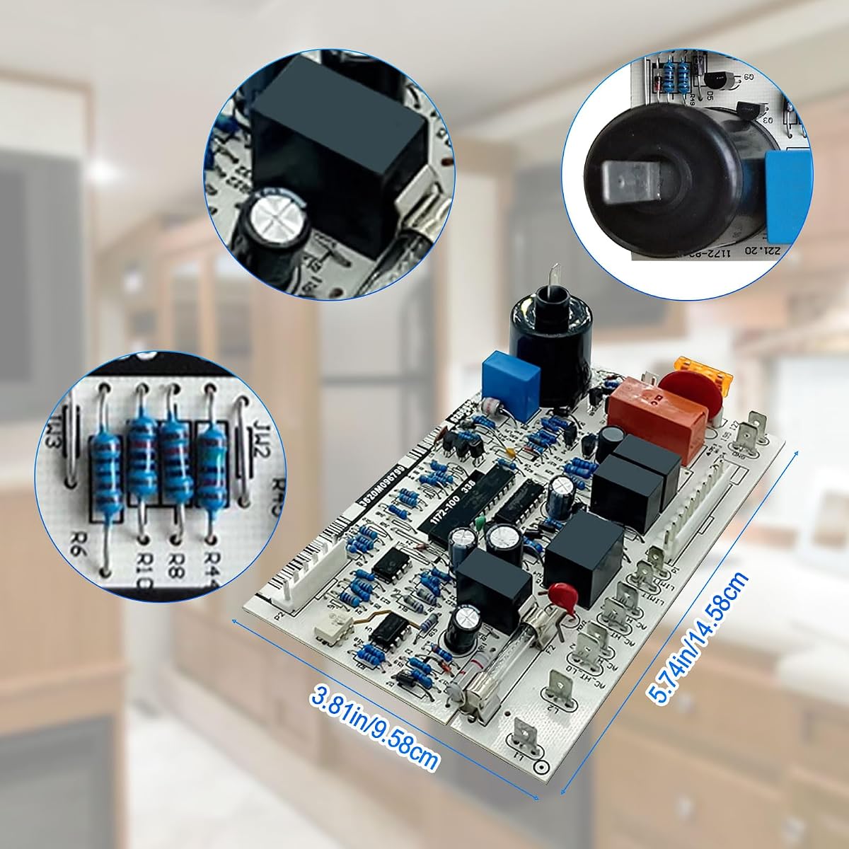 628661 Refrigerator Power Circuit Board, Fit for Norcold N410 N412 N510 N512 N611 N621 N621F N623 N624 N641 N641F N643 N811 N821 N821F N821V N822 N822F N823 N824 N841 N841V