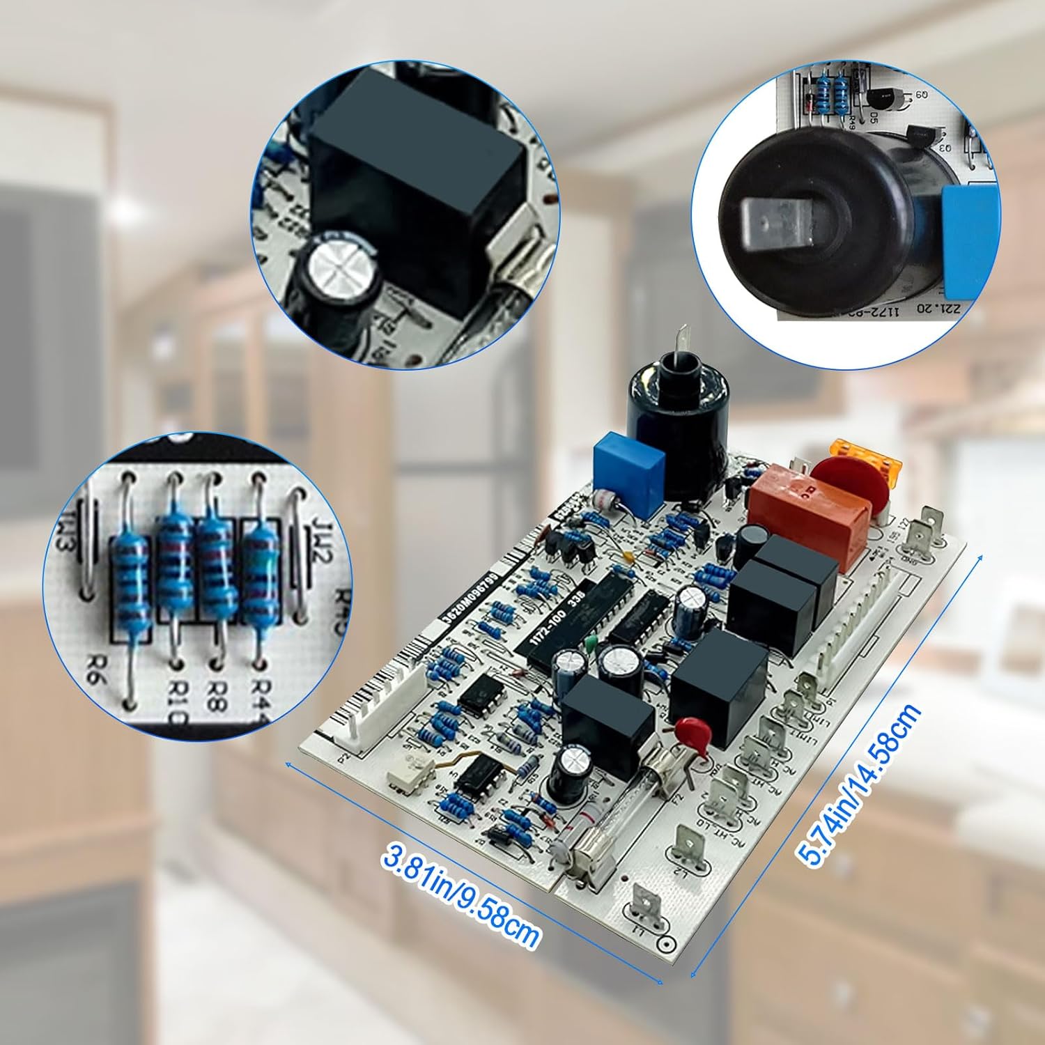 628661 Refrigerator Power Circuit Board, Fit for Norcold N410 N412 N510 N512 N611 N621 N621F N623 N624 N641 N641F N643 N811 N821 N821F N821V N822 N822F N823 N824 N841 N841V
