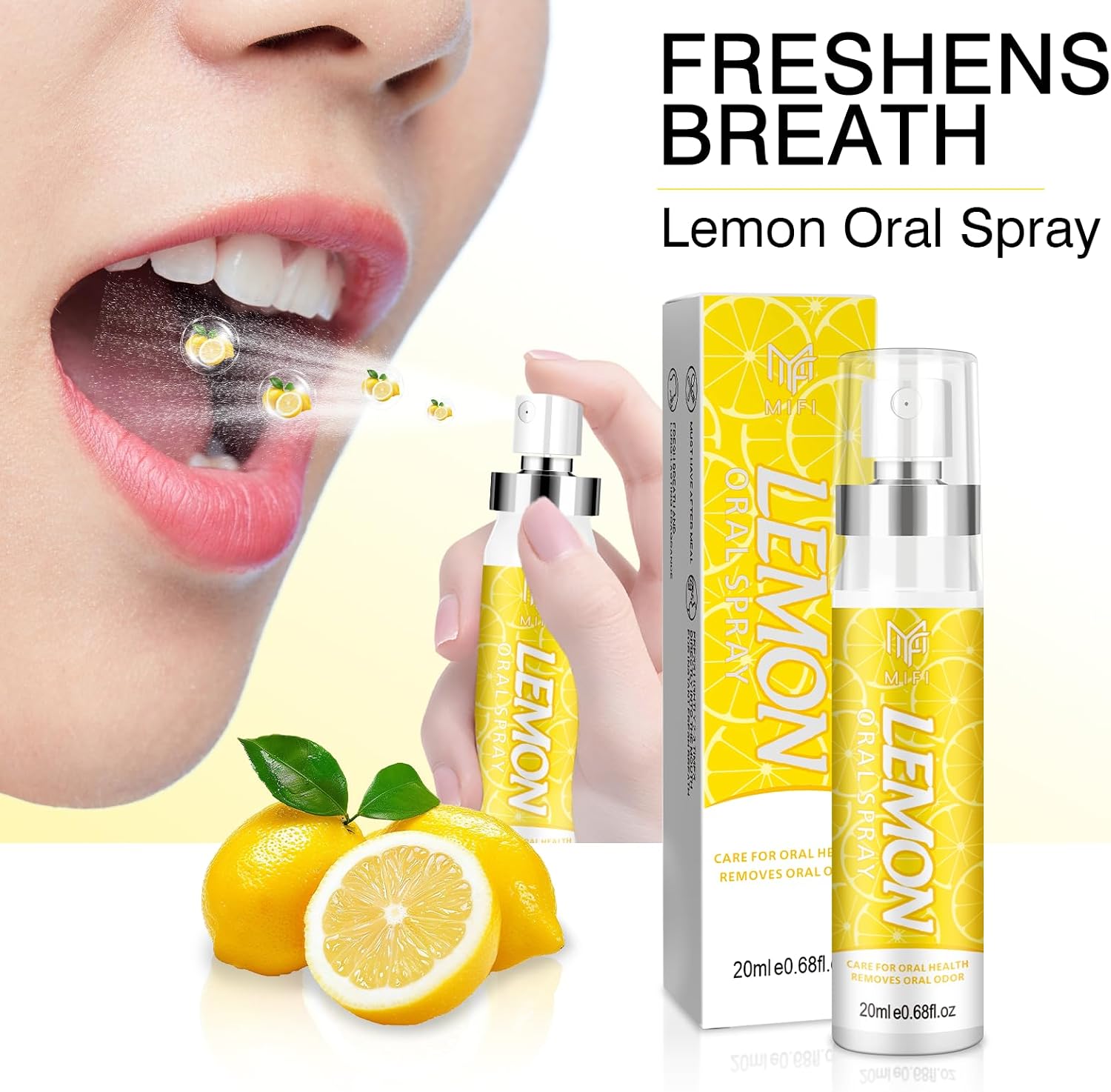 PEGO Oral Breath Spray,Mouth Spray Breath Fresheners,Dry Mouth Spray,Sugar-Free,Long-Lasting,Fights Bad Breath for Adults,pH Balanced,Travel Size(Lemon Flavor*2Pack)
