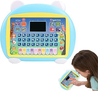 Rianpesn Learning Tablet for Kids | Toddler Musical Play Tablet - Words Learning for Toddler Tablet for Kids - Gifts for Age 4 5 6 Years Old Boys And Girls, Learning Partner