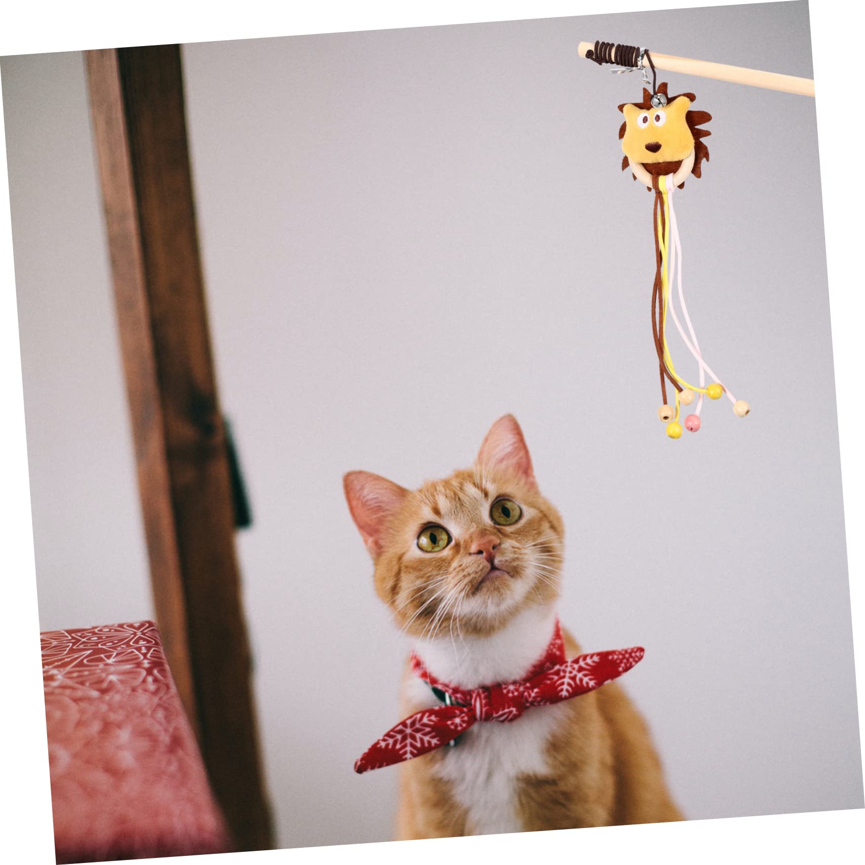 INOOMP 10stücke Katzenspielzeug Interaktive Katzenangel Mit Plüsch Figuren Für Drinnen Stimuliert Die Neugier Und Bietet Spielspaß Für Ihre Katze Leicht Und Tragbar Für Gemeinsame